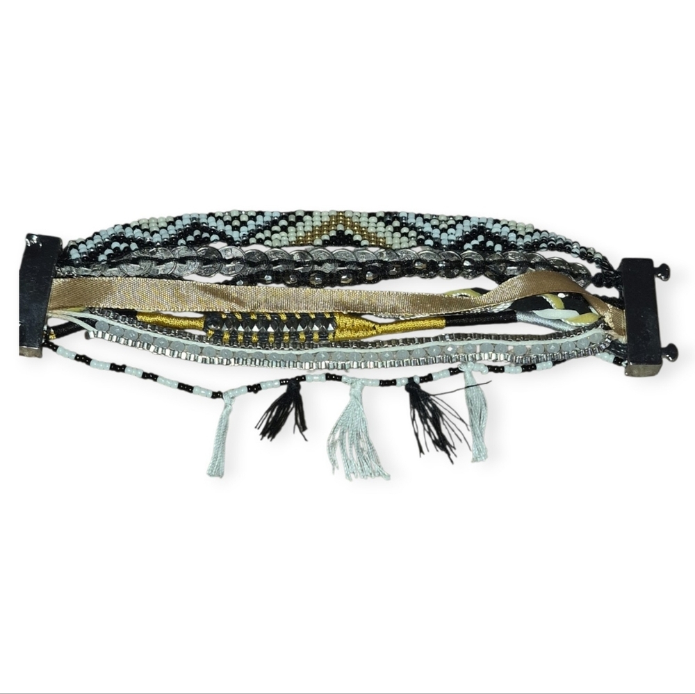 Butter NY Coachella Festival Boho-inspired magnetic multi-strand bracelet. NWT